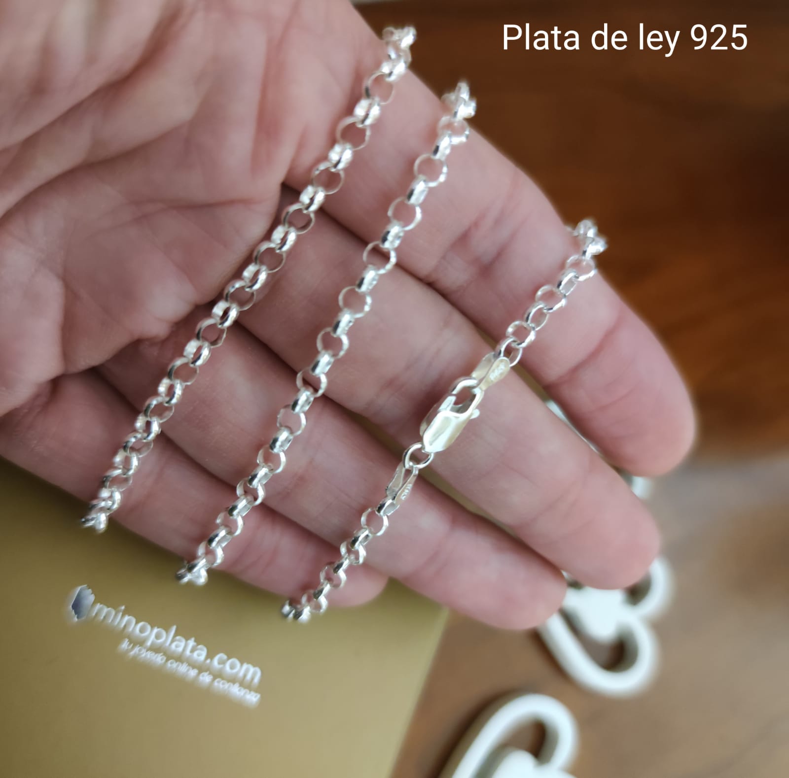 Cadena Plata de Ley rolo 3 Mm. de 60 Cm. 2